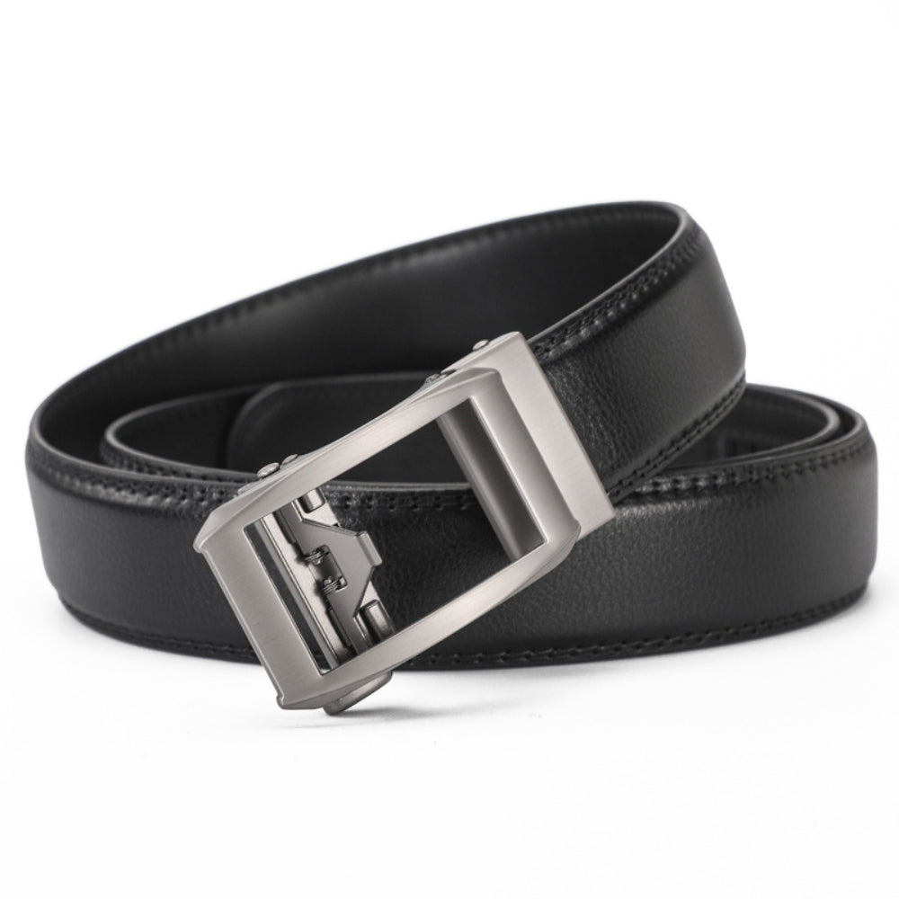 Leather Ratchet Belt With Adjustable Buckle - LR009