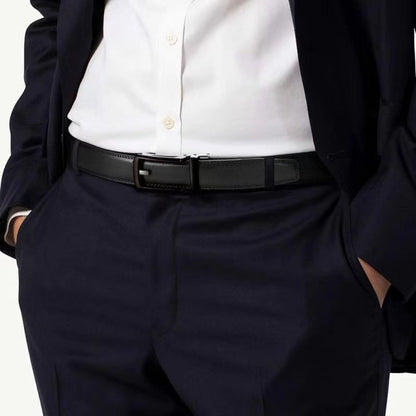 Leather Ratchet Belt With Adjustable Buckle - LR010