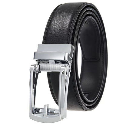 Leather Ratchet Belt With Adjustable Buckle - LR010