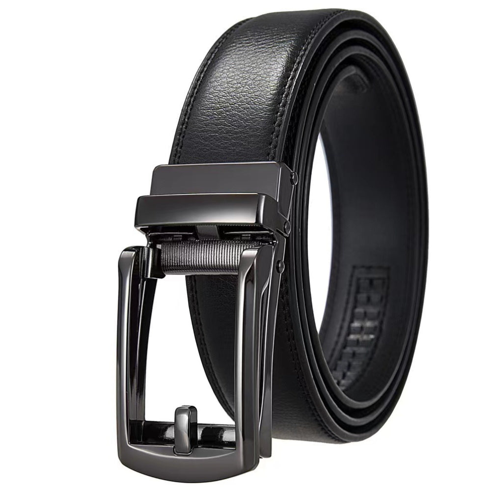 Leather Ratchet Belt With Adjustable Buckle - LR010