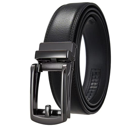 Leather Ratchet Belt With Adjustable Buckle - LR010