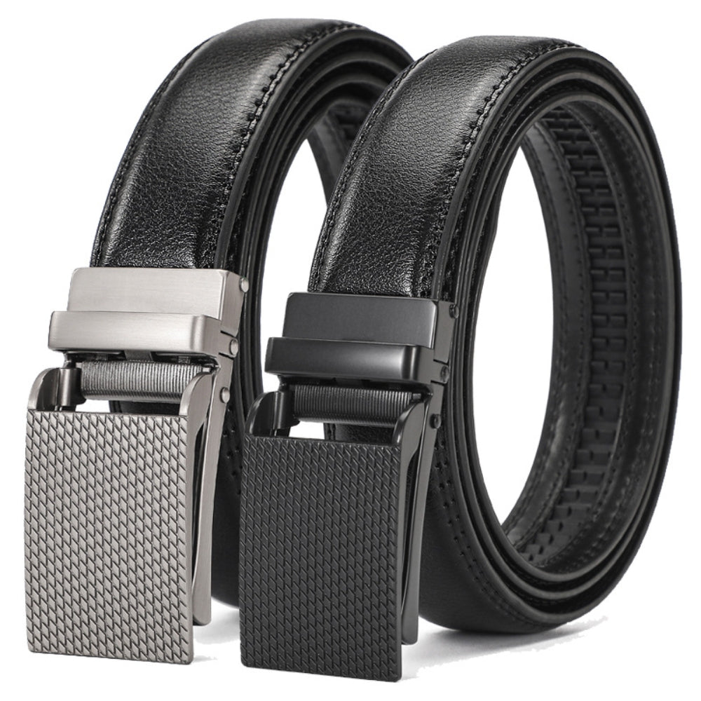 Leather Ratchet Belt With Adjustable Buckle - LR012