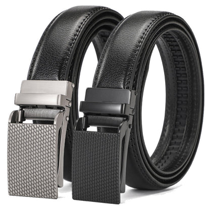 Leather Ratchet Belt With Adjustable Buckle - LR012