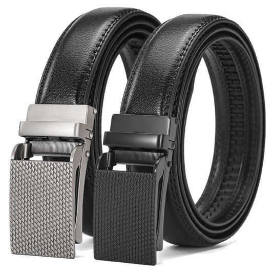 Leather Ratchet Belt With Adjustable Buckle - LR012