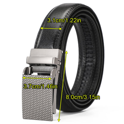Leather Ratchet Belt With Adjustable Buckle - LR012