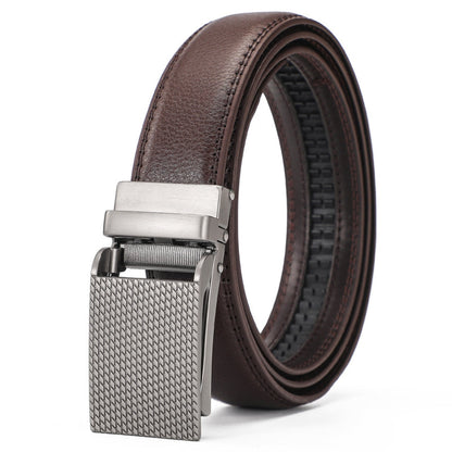Leather Ratchet Belt With Adjustable Buckle - LR012