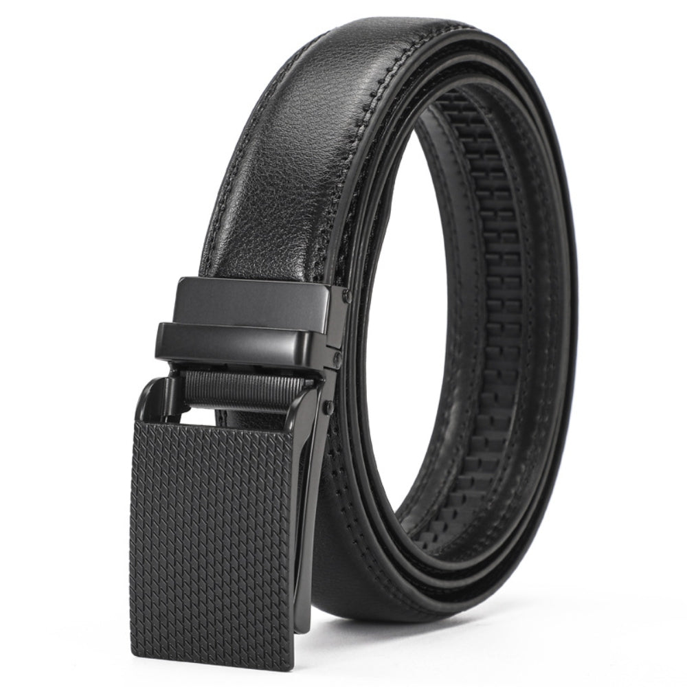 Leather Ratchet Belt With Adjustable Buckle - LR012