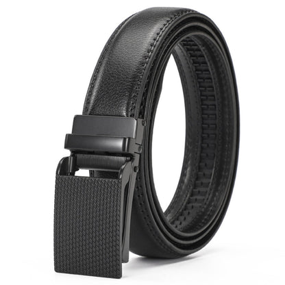 Leather Ratchet Belt With Adjustable Buckle - LR012