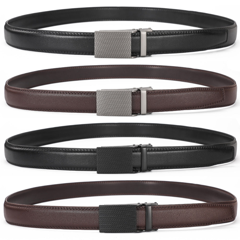 Leather Ratchet Belt With Adjustable Buckle - LR012