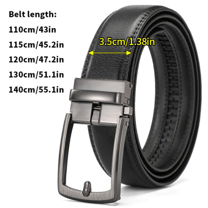 Leather Ratchet Belt With Adjustable Buckle - LR013