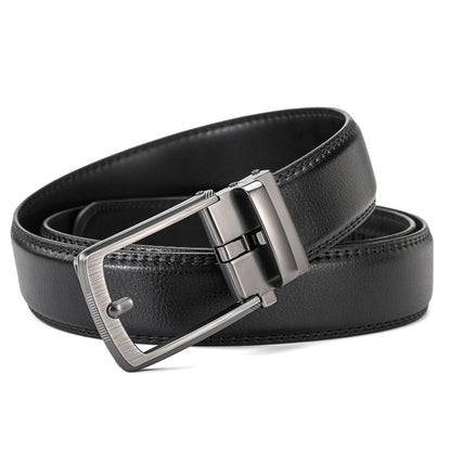 Leather Ratchet Belt With Adjustable Buckle - LR013