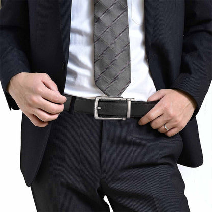Leather Ratchet Belt With Adjustable Buckle - LR013