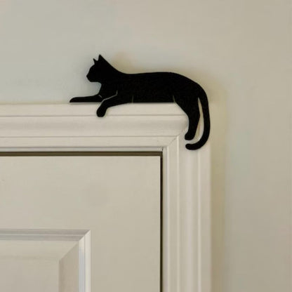 Lying Cat Metal Door Topper DT062