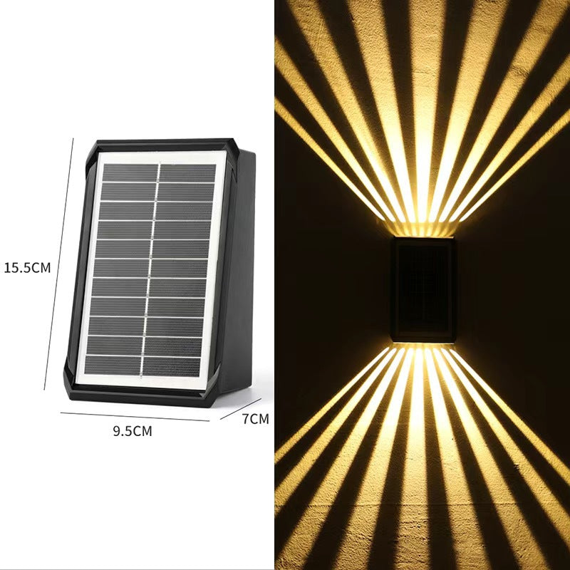 4 LED Solar Colorful Wall Lights Outdoor Light Waterproof