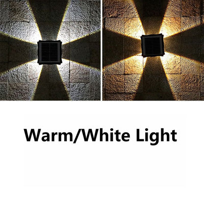 4 LED Solar Colorful Wall Lights Outdoor Light Waterproof