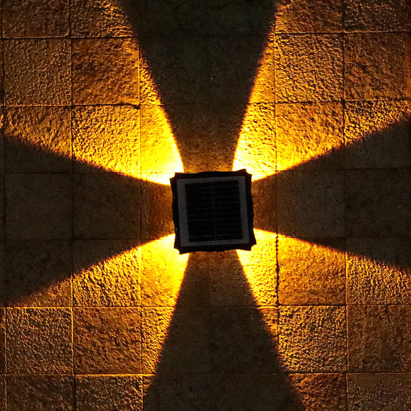 4 LED Solar Colorful Wall Lights Outdoor Light Waterproof