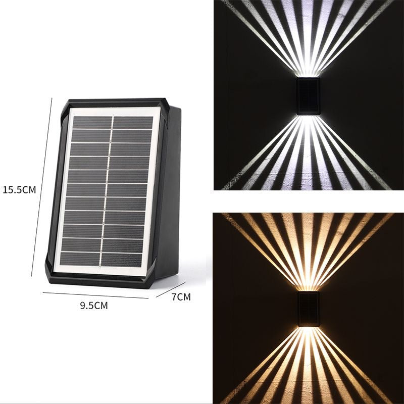 4 LED Solar Colorful Wall Lights Outdoor Light Waterproof