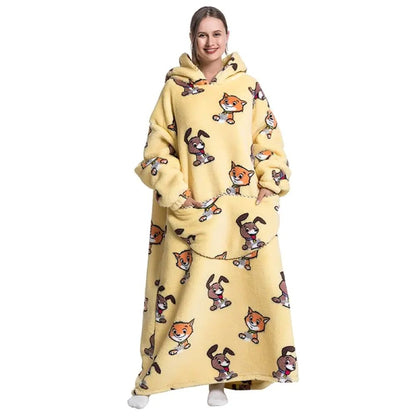 Oversized Hoodie Blanket – Cozy Wearable Blanket Sweatshirt With Pocket