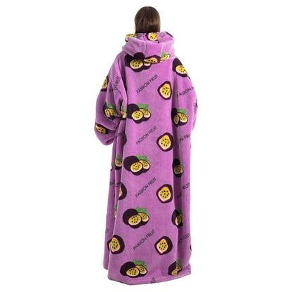 Oversized Wearable Hoodie Blanket – Purple Passion Fruit