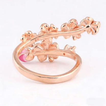 Peach Blossom Adjustable Open Rings