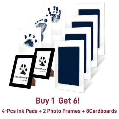 Pet Paw Print Kit, Mess-Free Paw Print Stamp Pad For Dogs & Cats