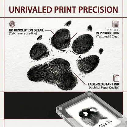 Pet Paw Print Kit, Mess-Free Paw Print Stamp Pad For Dogs & Cats