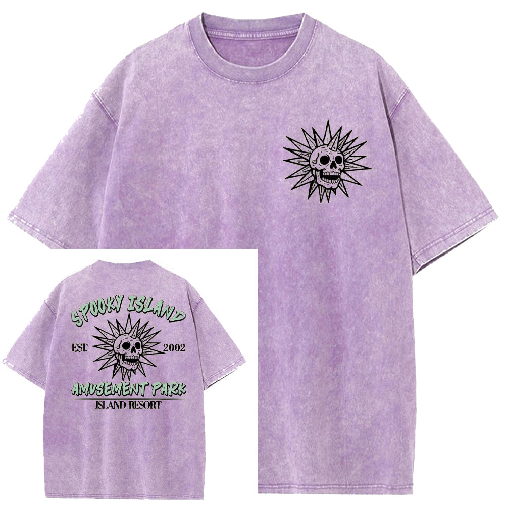 Spooky Island Cartoon Halloween T-Shirt