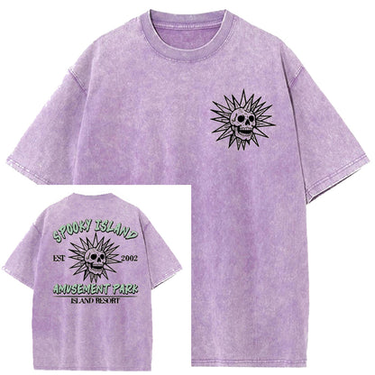 Spooky Island Cartoon Halloween T-Shirt