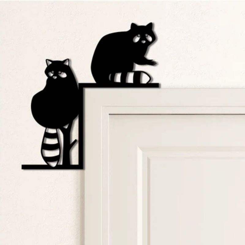 Raccoons Metal Door Topper DT102