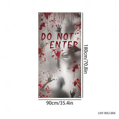 Halloween Spooky Door Covers Do Not Enter SC035