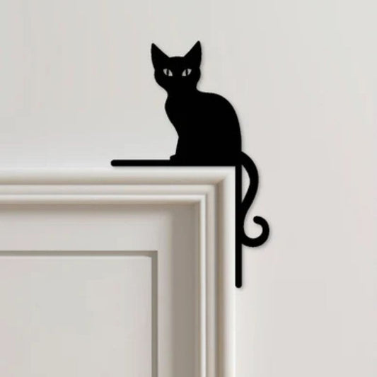 Sitting Cat Metal Door Topper DT038