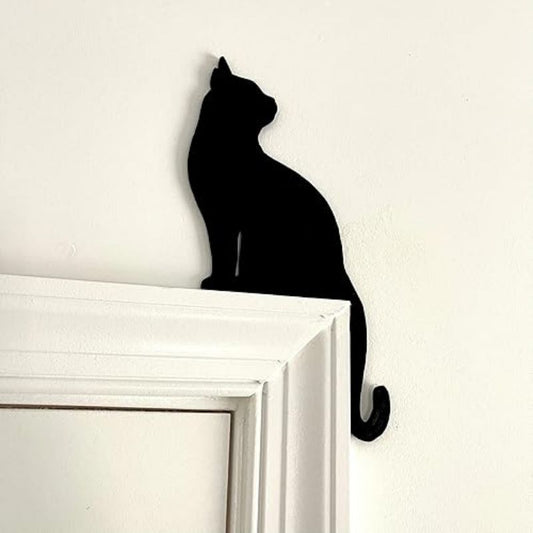 Sitting Cat Metal Door Topper DT037