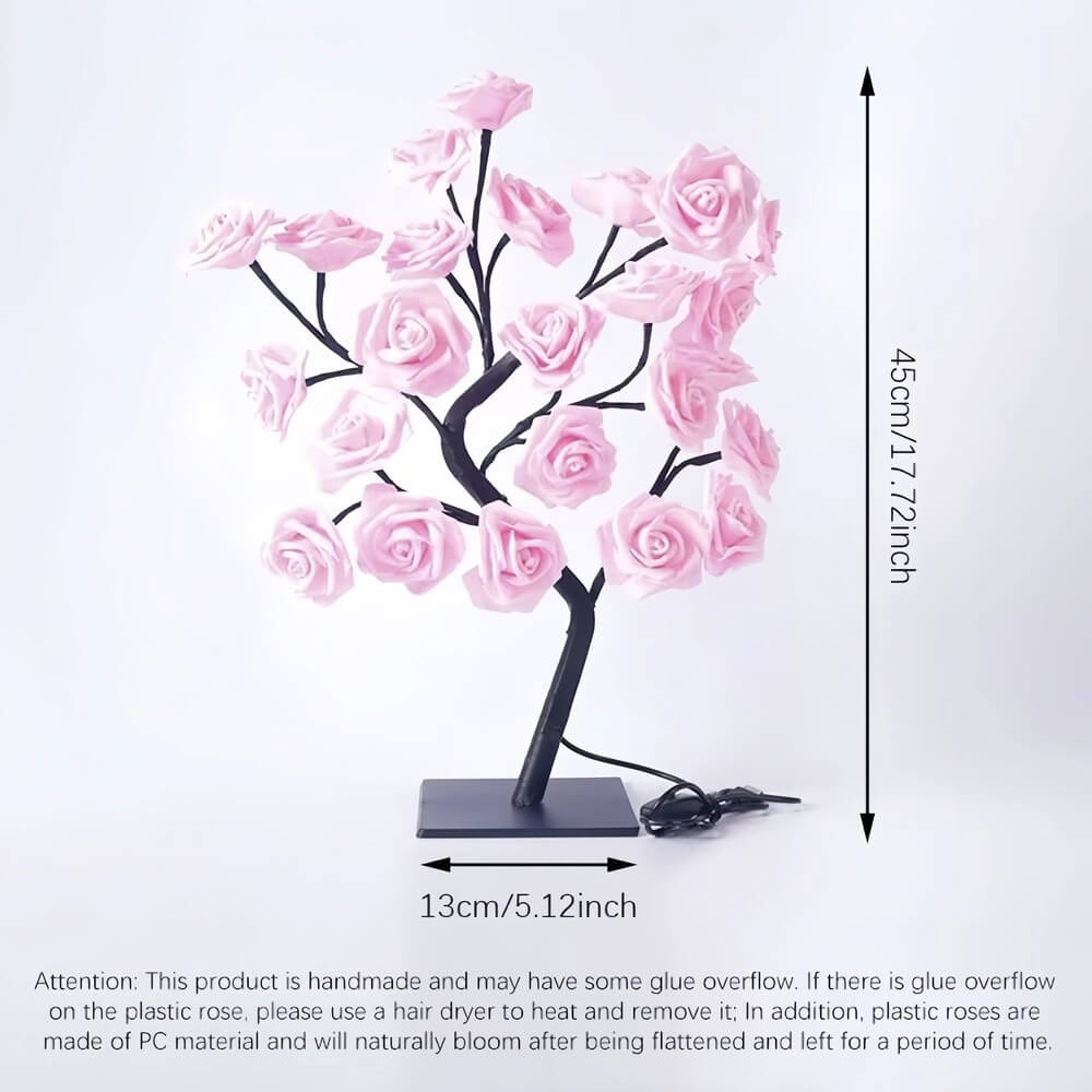 Rose Flower Tree Night Light – USB LED Table Lamp