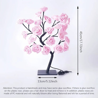 Rose Flower Tree Night Light – USB LED Table Lamp