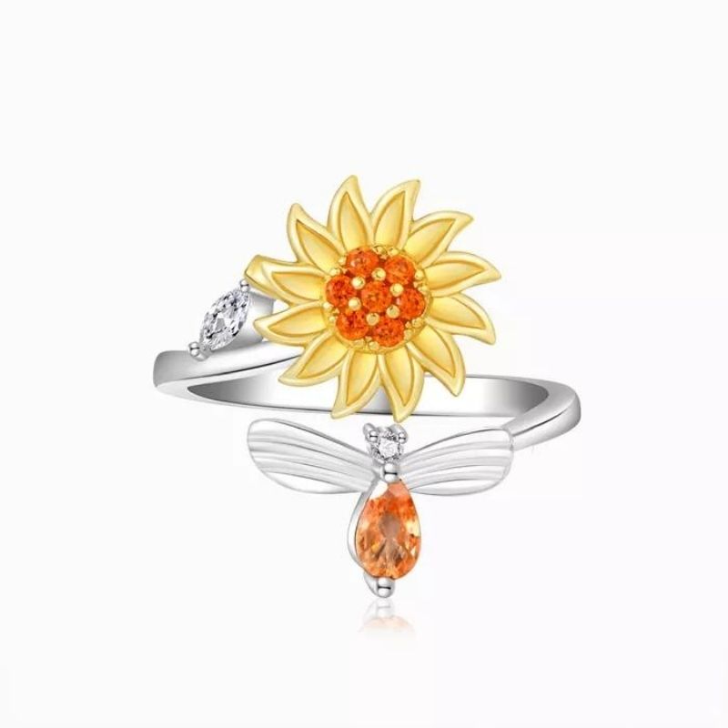 You're The Sunshine Sunflower Fidget Ring