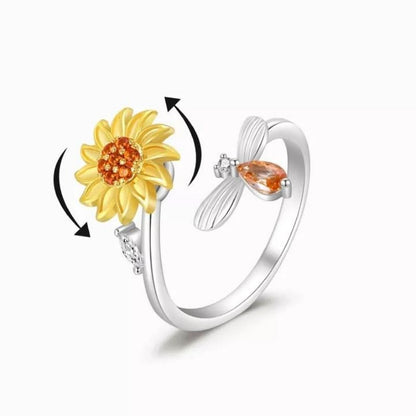 You're The Sunshine Sunflower Fidget Ring