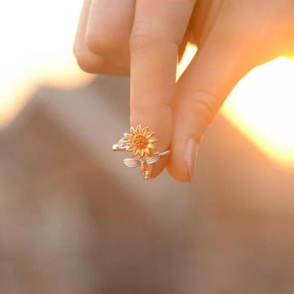 You're The Sunshine Sunflower Fidget Ring