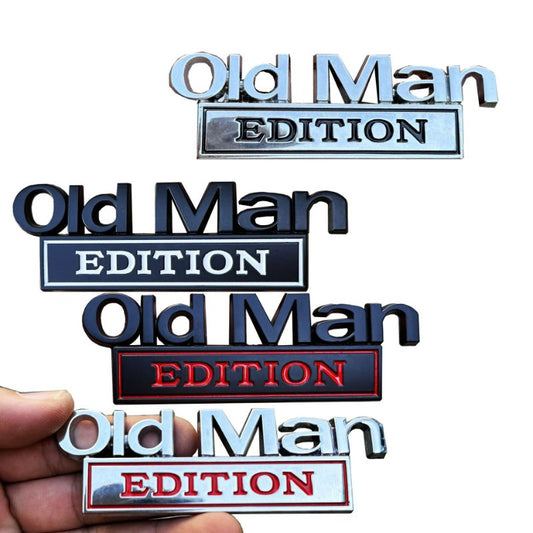 Old Man Edition - Emblem Sticker Badge, Funny Decals for Car, Truck, SUV, Motorcycle - TE001
