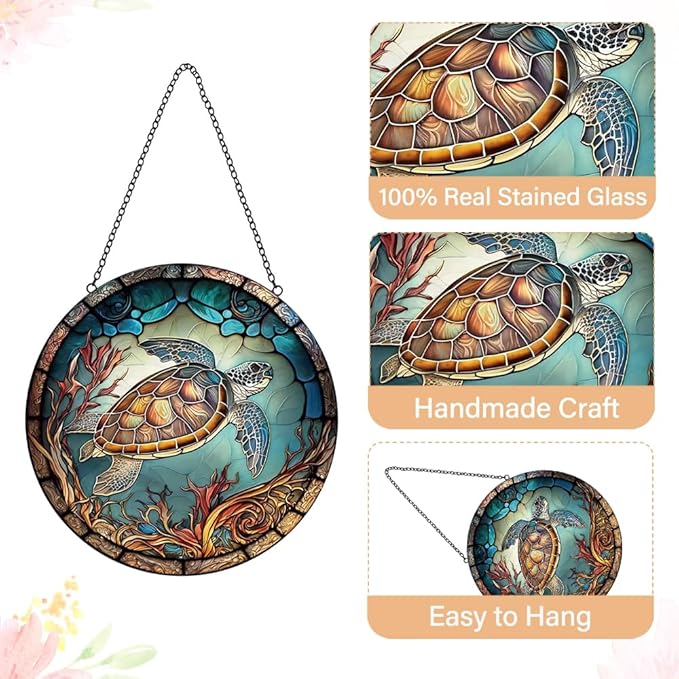 Turtle - Suncatcher Hanging Ornament WH005