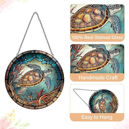 Turtle - Suncatcher Hanging Ornament WH005