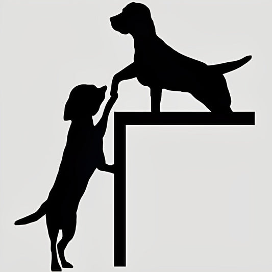 Two Dogs Metal Door Topper DT047