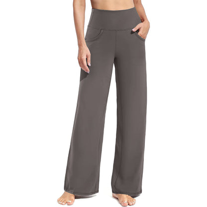 Wide Leg Pants Woman Yoga Pants with Pockets Stretch Loose Casual Lounge Sweatpants