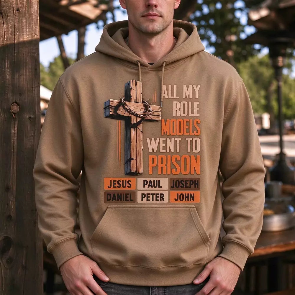 All My Role Models Went to Prison Brown Hoodie