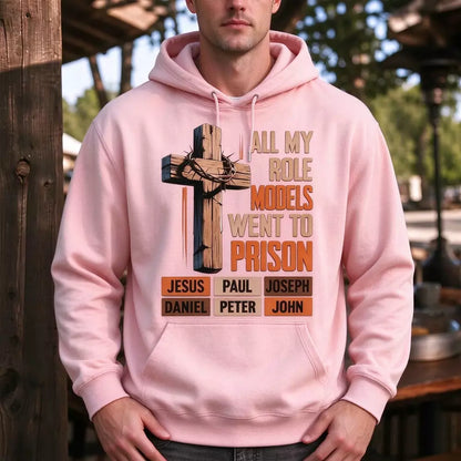All My Role Models Went to Prison Pink Hoodie