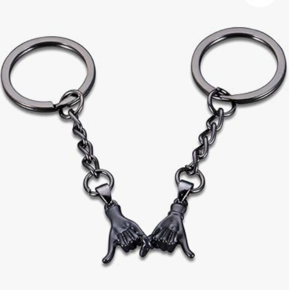2pcs Pinky Promise Keychains - Matching Gifts for Him, Her, Best Friend or Family