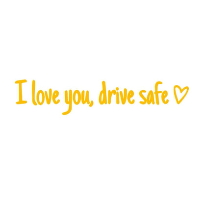 “I Love You, Drive Safe” Car Mirror Decal Set – Cute Reflective Vinyl Stickers