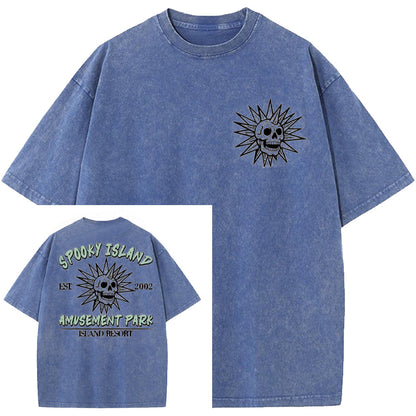 Spooky Island Cartoon Halloween T-Shirt