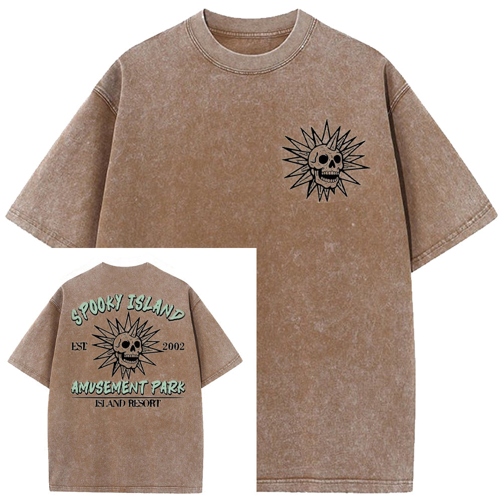 Spooky Island Cartoon Halloween T-Shirt