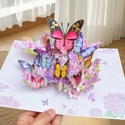 Vibrant 3D Butterfly & Daisy Pop-Up Greeting Card💐🦋