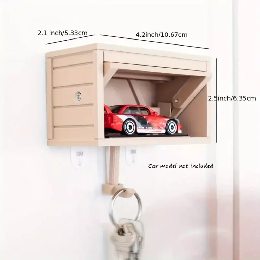 Car Garage Design Key Holder with Convenient Hook - Creative Garage Key Organizer